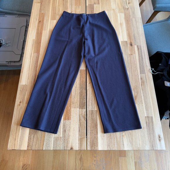 Boiled Wool Jersey Wide-Leg Pant M Nocturne